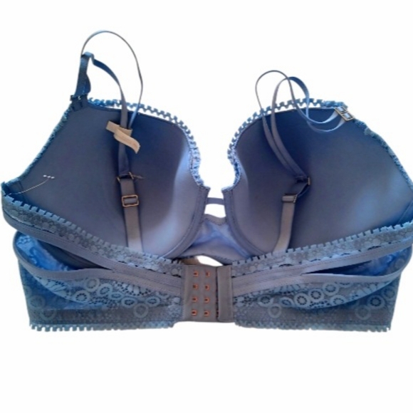 NWT Aerie Sky Blue Lace Balcinette Bra, Size 40DD - Picture 4 of 16